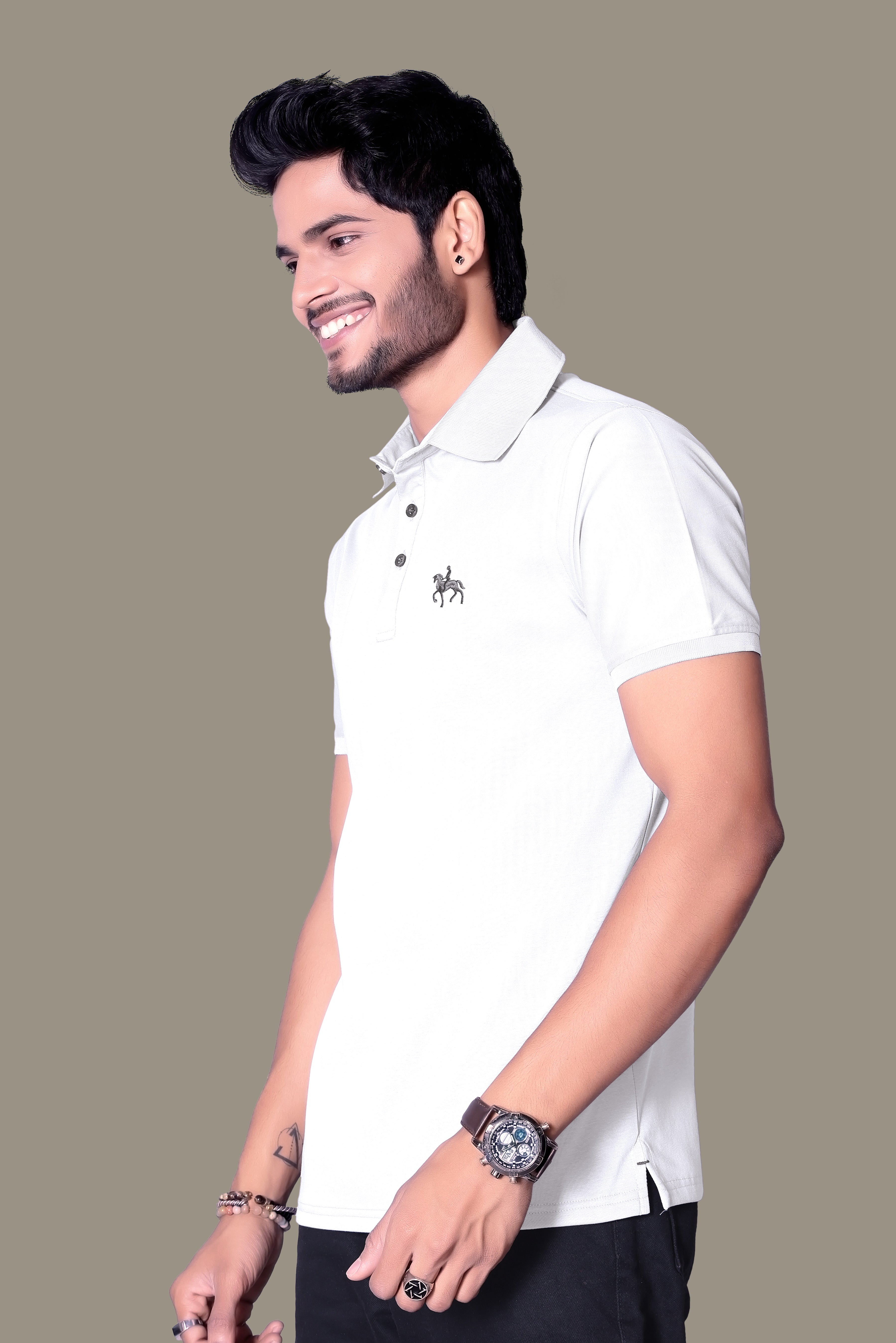 Chic Embroidered Polo T-Shirt for Men