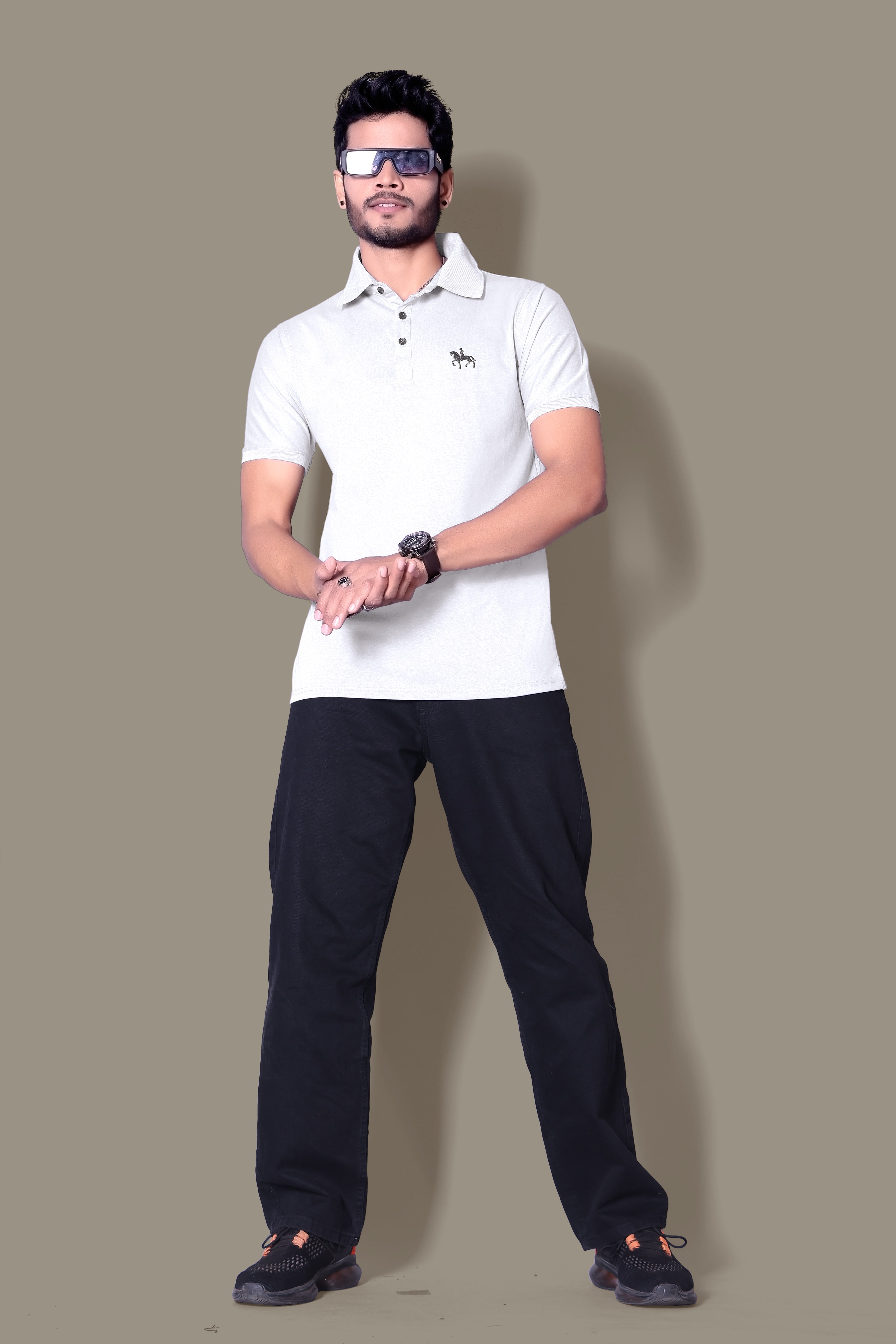 Chic Embroidered Polo T-Shirt for Men