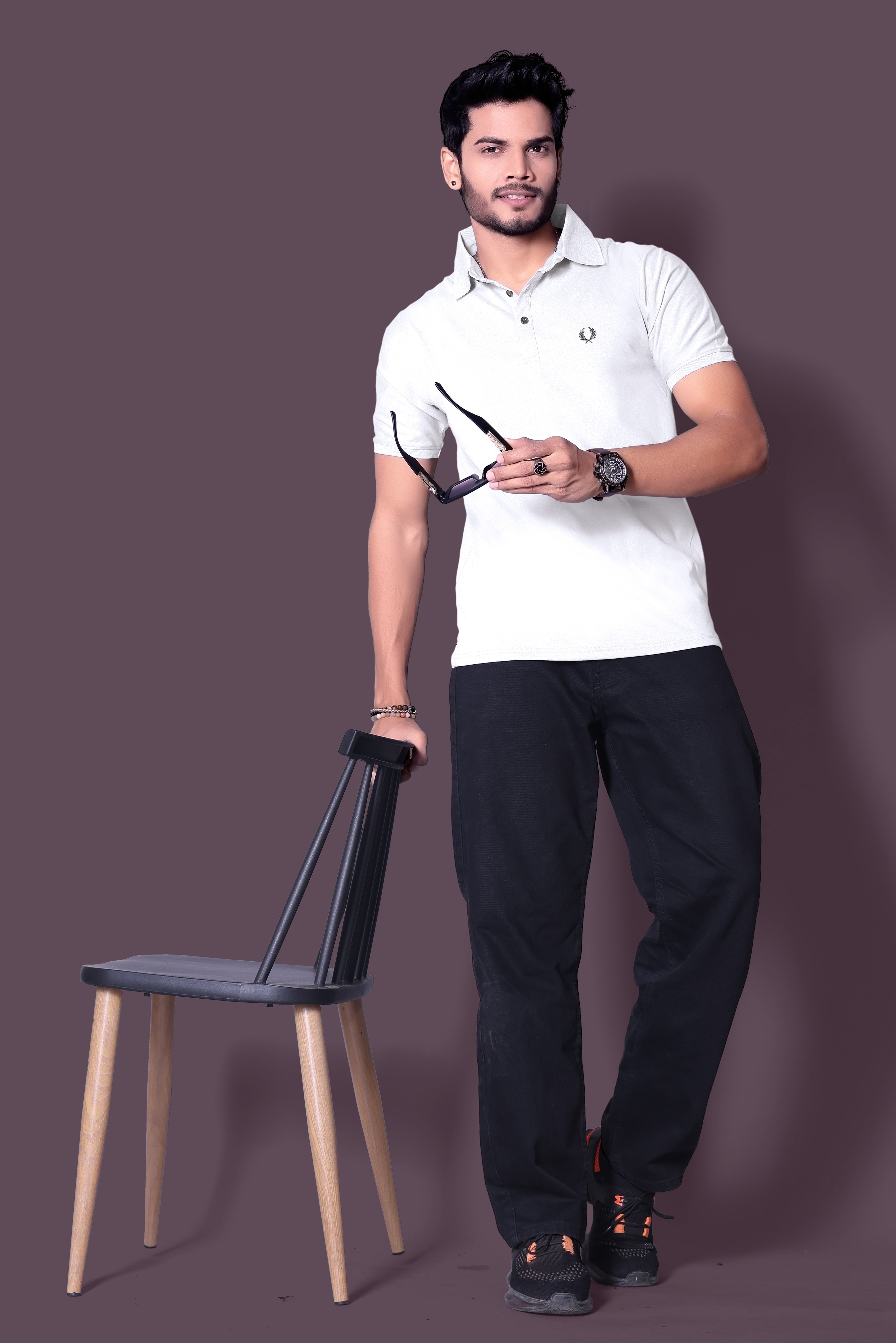 Chic Embroidered Polo T-Shirt for Men