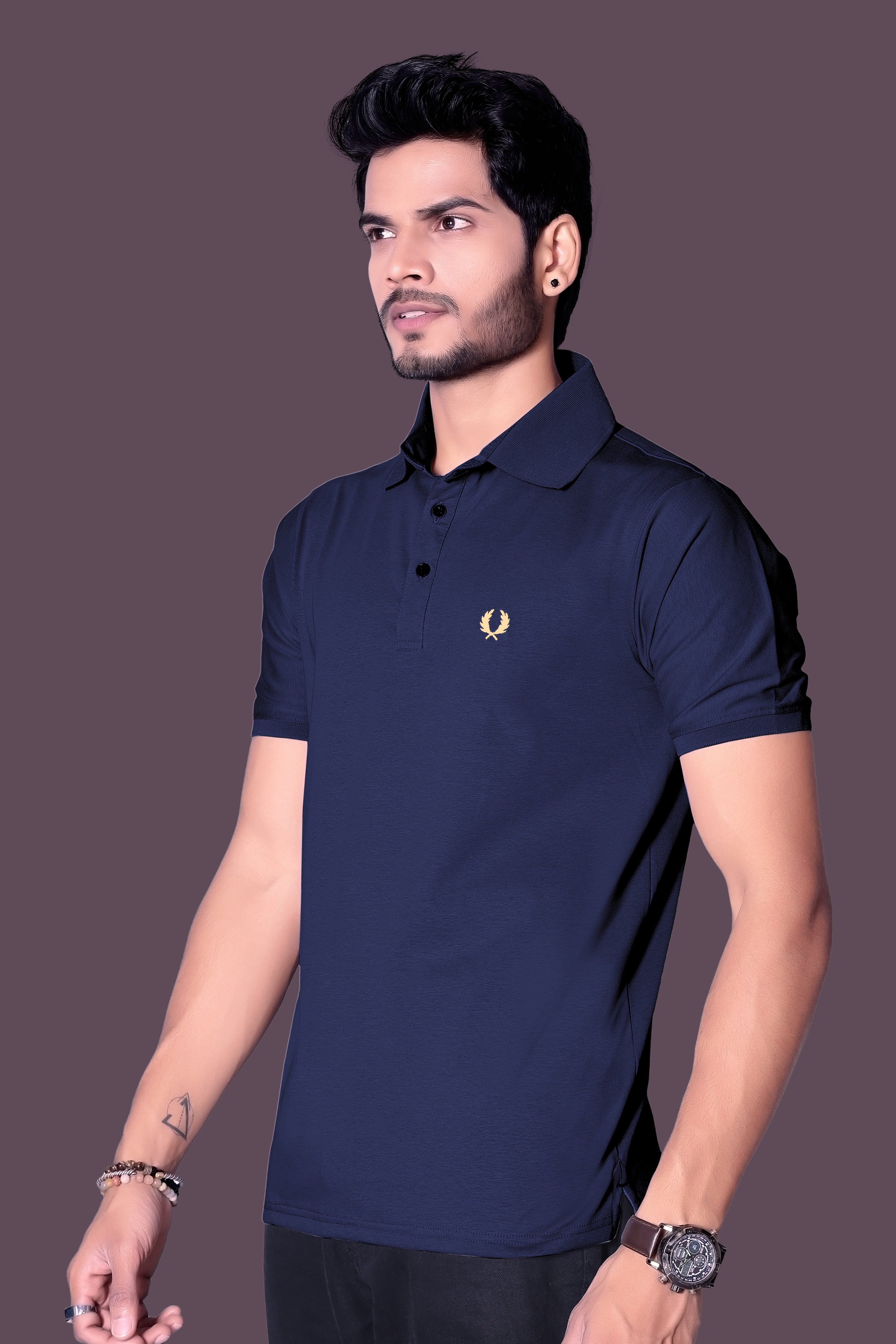 Chic Embroidered Polo T-Shirt for Men