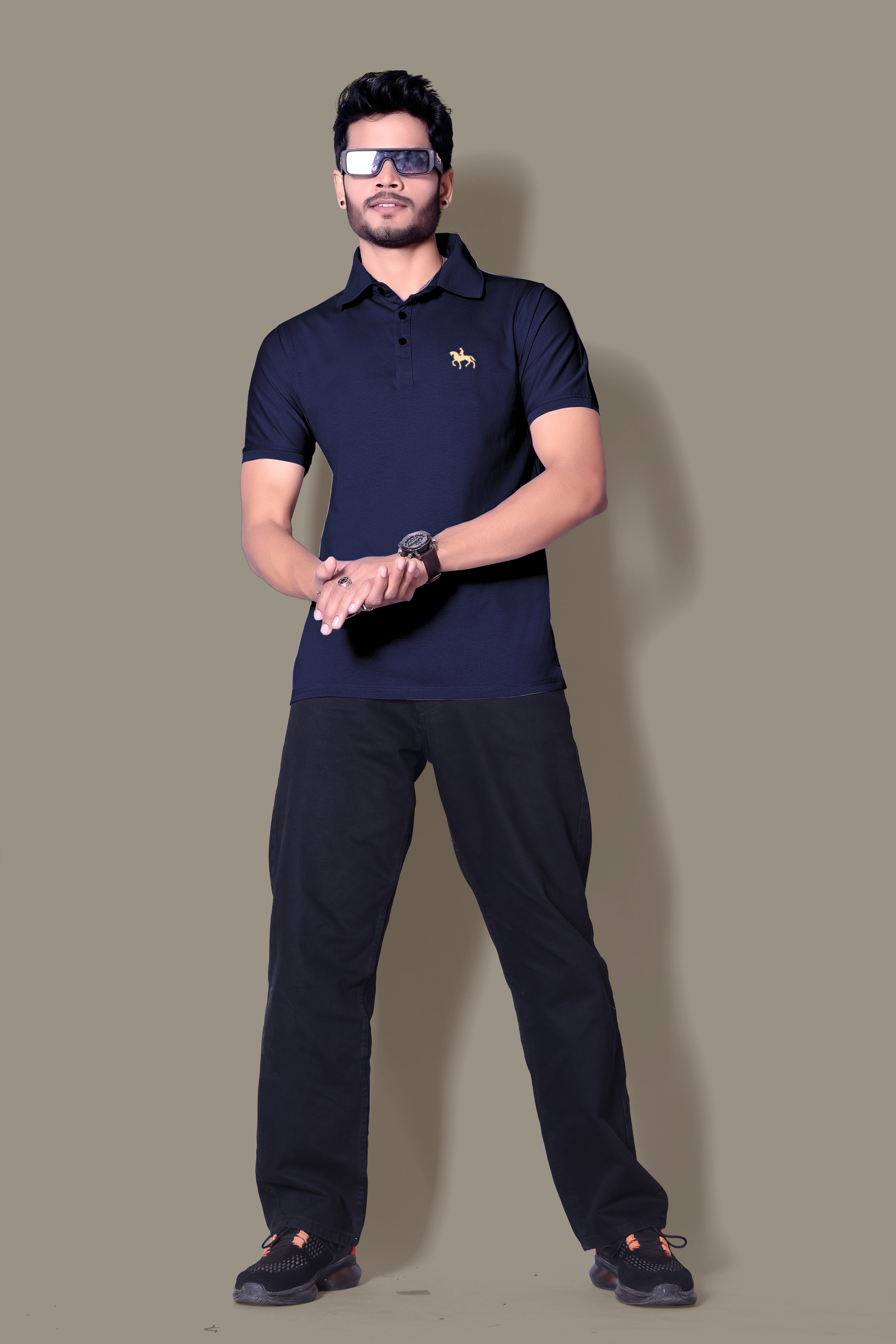 Chic Embroidered Polo T-Shirt for Men