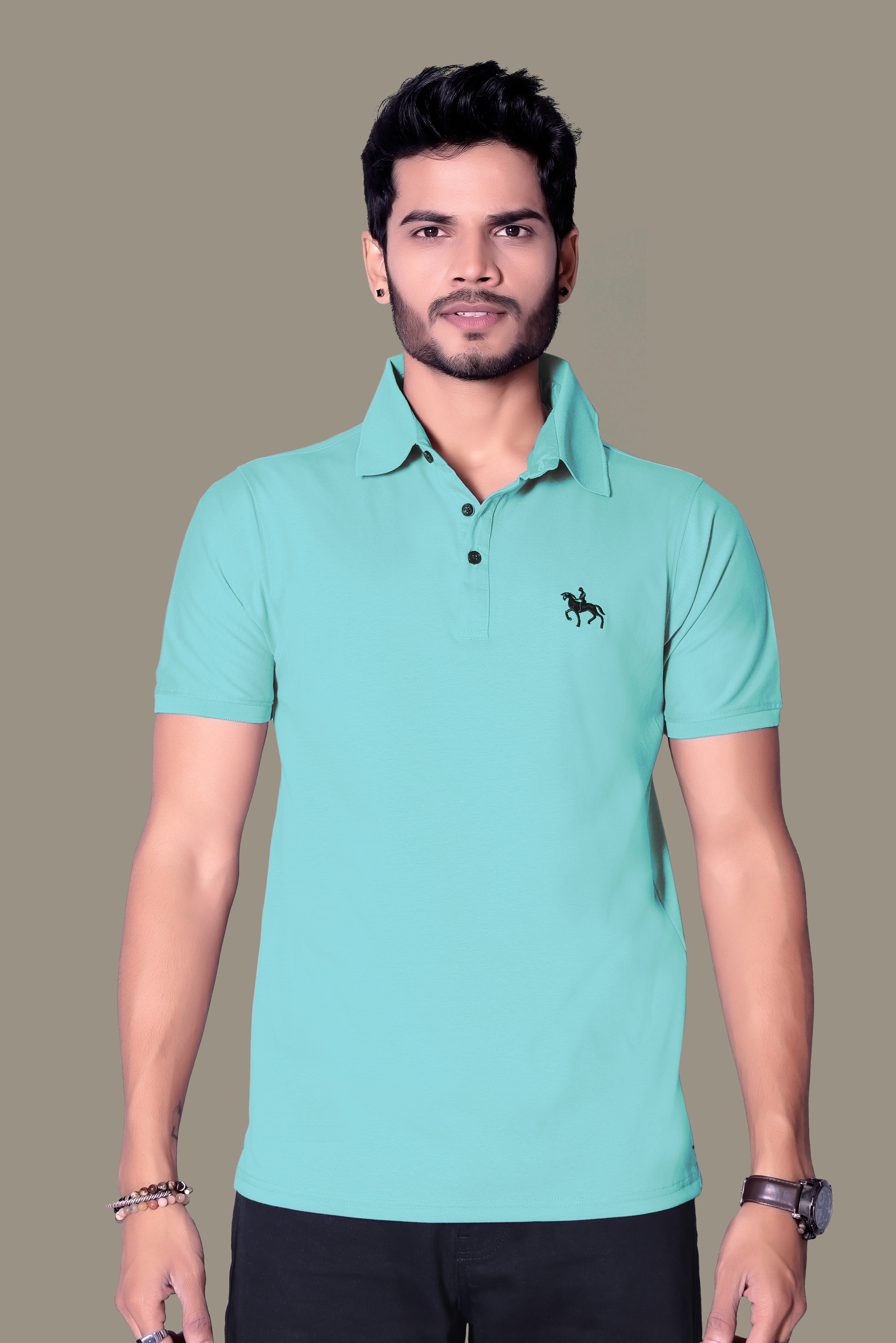 Chic Embroidered Polo T-Shirt for Men