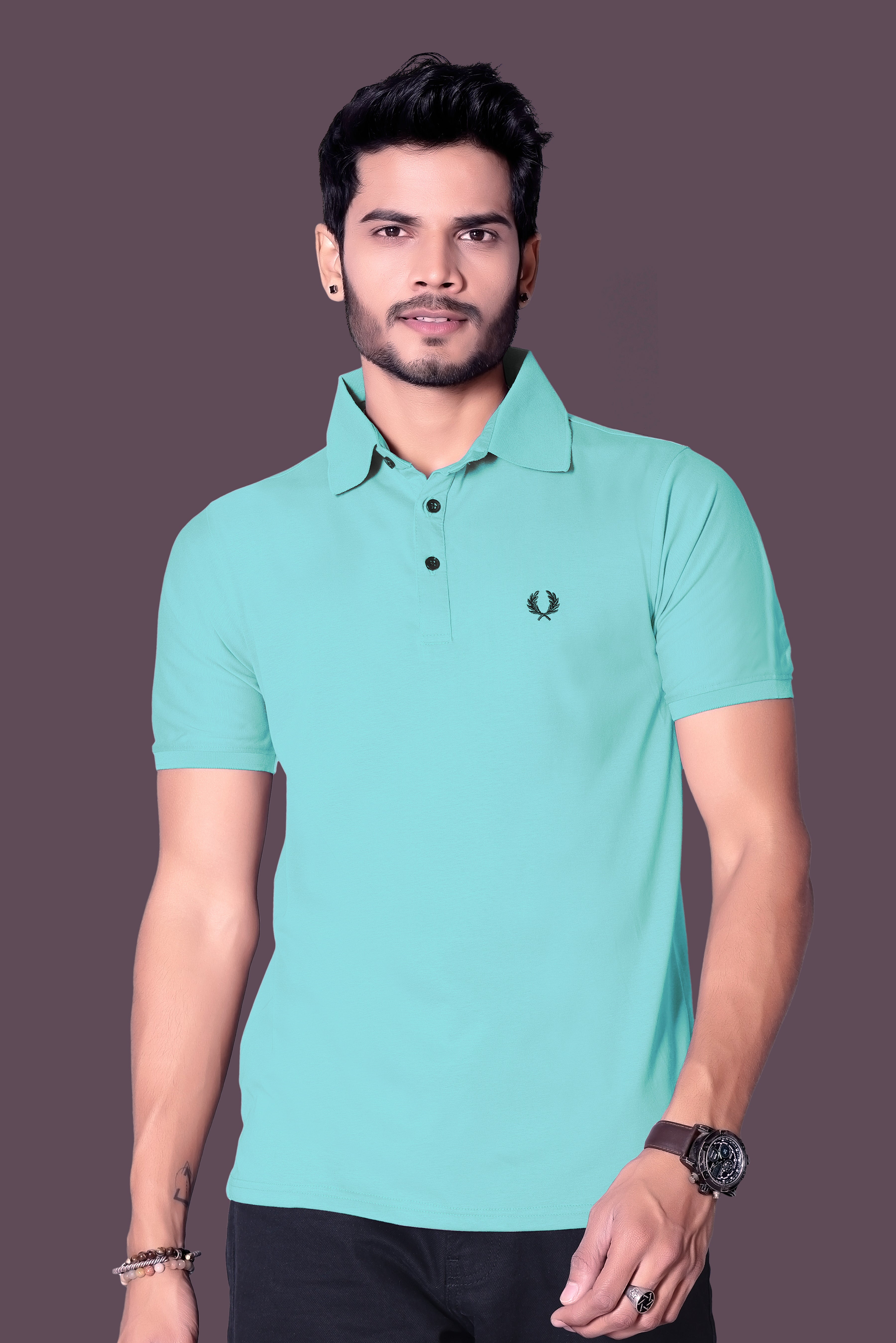 Chic Embroidered Polo T-Shirt for Men