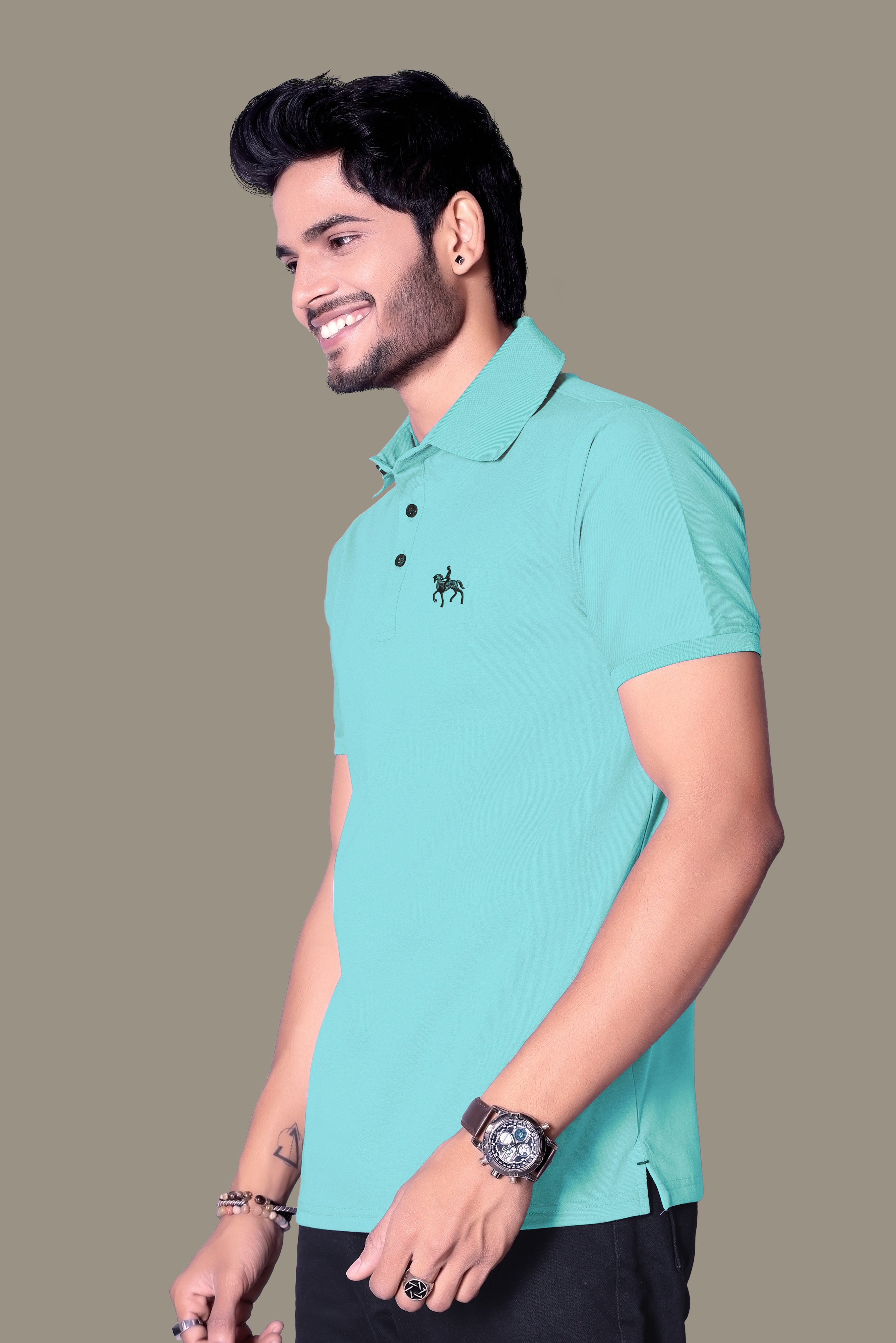 Chic Embroidered Polo T-Shirt for Men