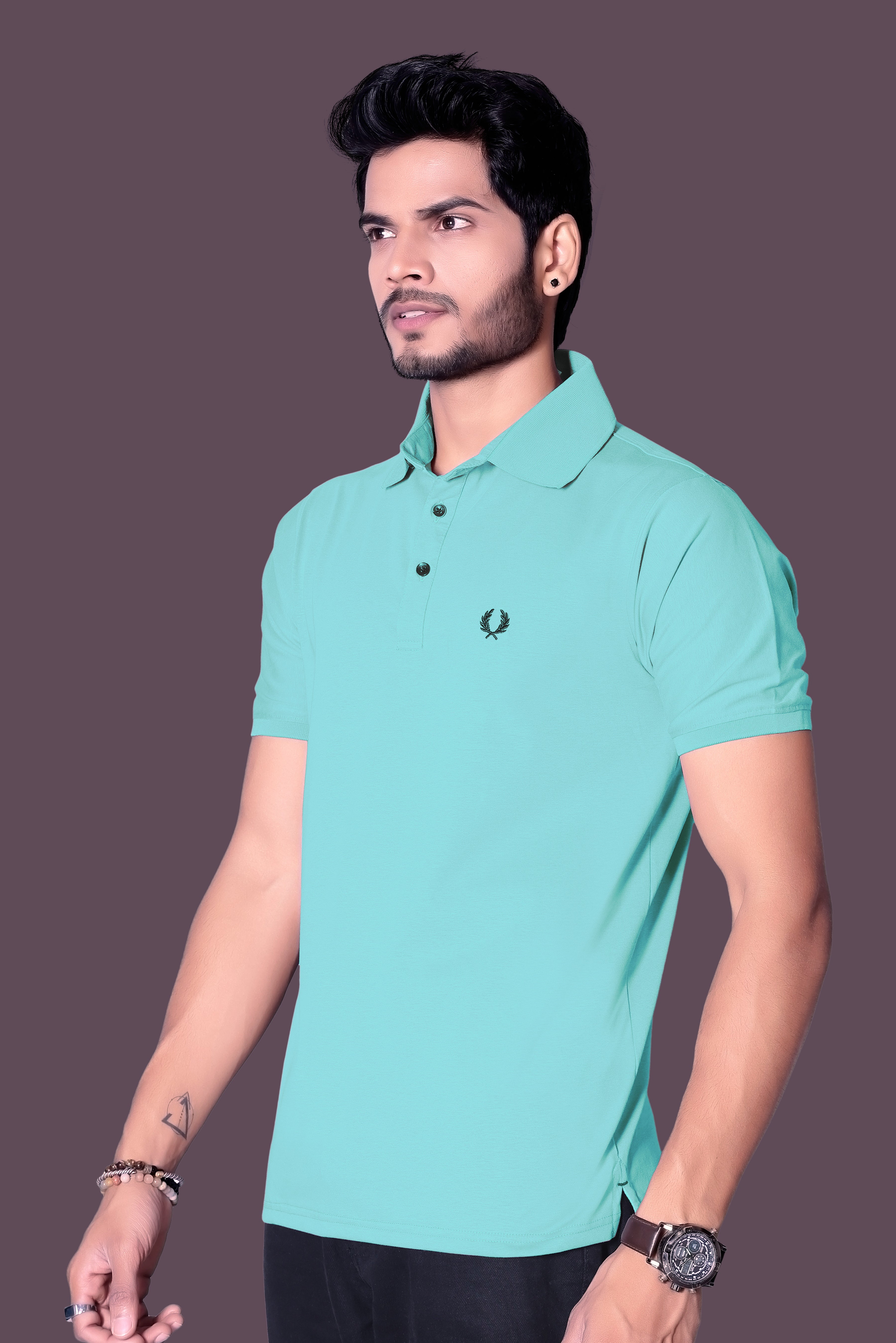 Chic Embroidered Polo T-Shirt for Men