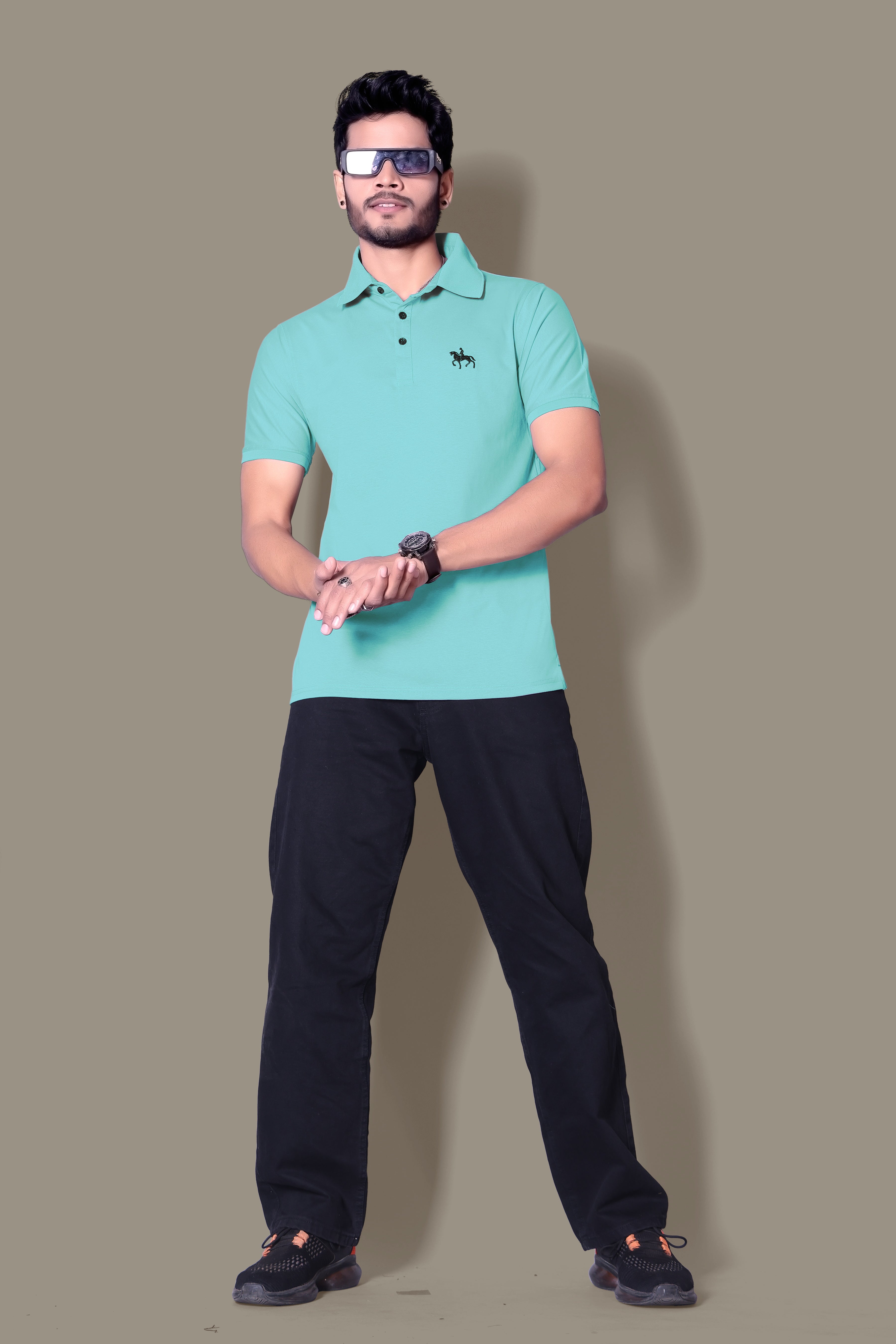 Chic Embroidered Polo T-Shirt for Men