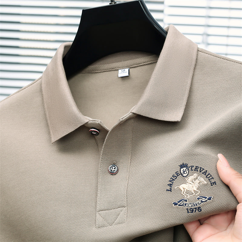 Harbor Luxe Men’s Polo – Signature Trim Edition