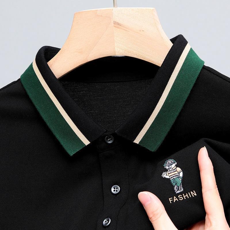 Chic Embroidered Polo T-Shirt for Men