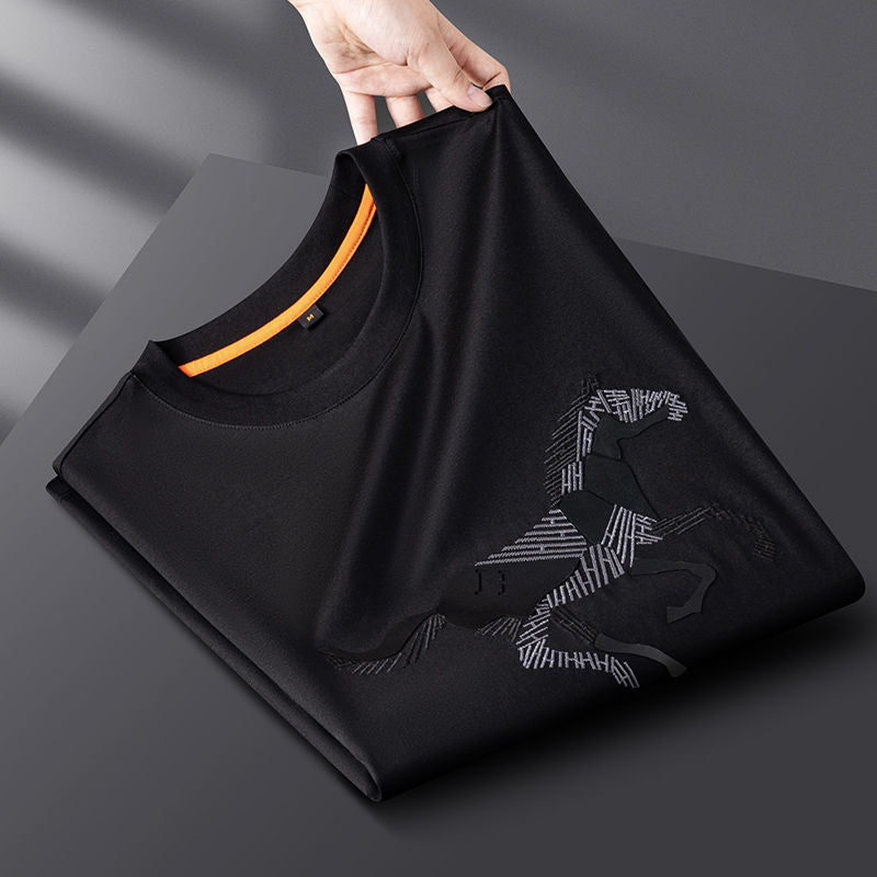 Exclusive Embroidered Round Neck T Shirt For Men