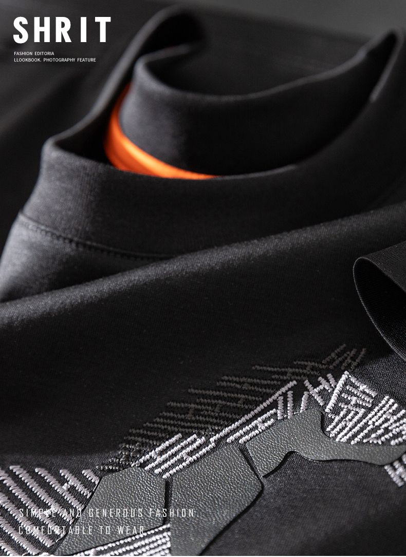 Exclusive Embroidered Round Neck T Shirt For Men