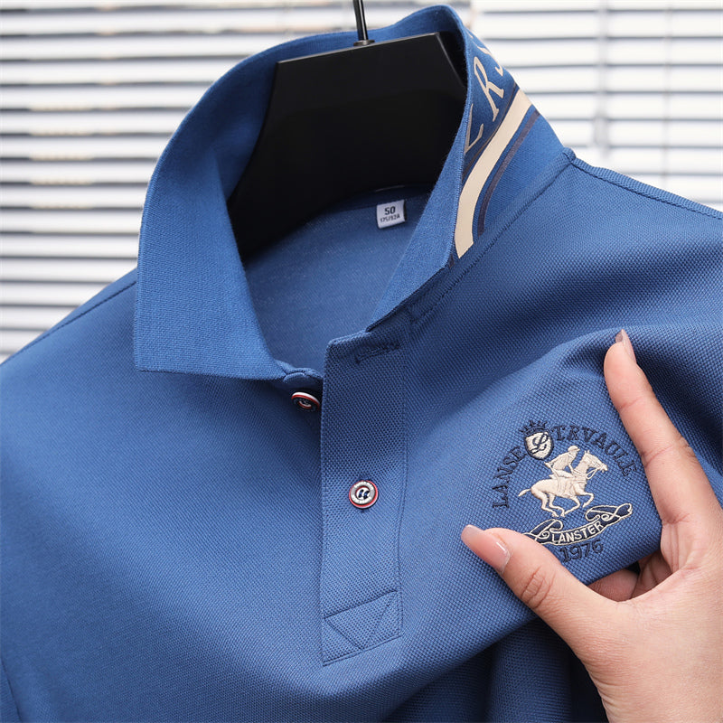 Harbor Luxe Men’s Polo – Signature Trim Edition