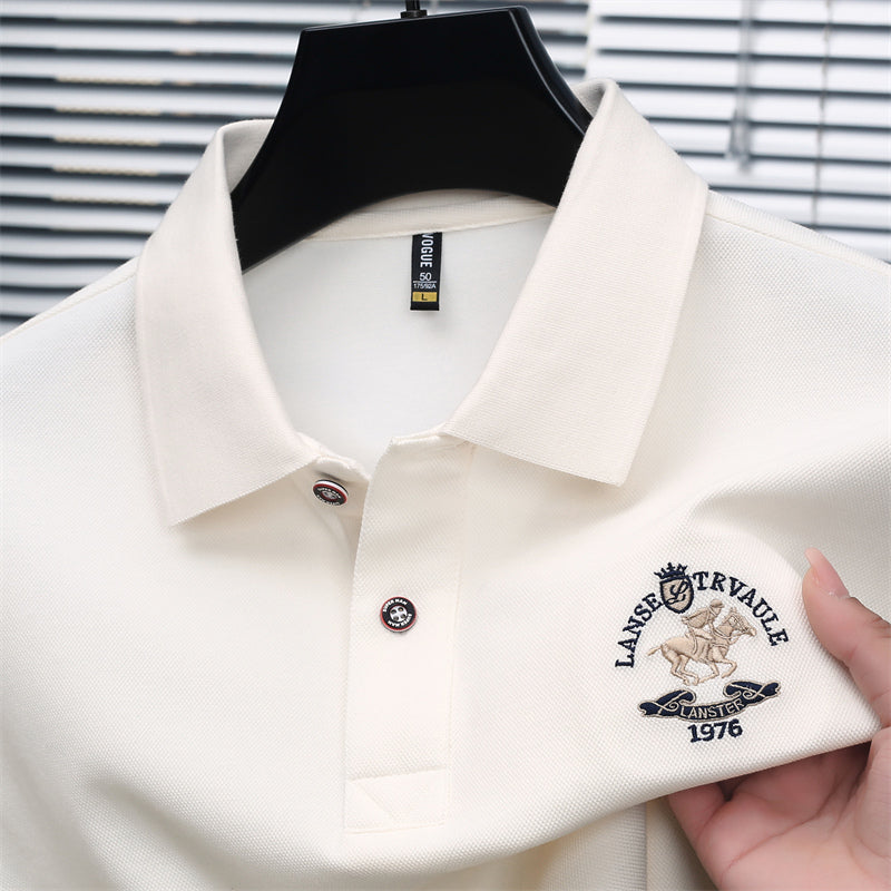 Harbor Luxe Men’s Polo – Signature Trim Edition