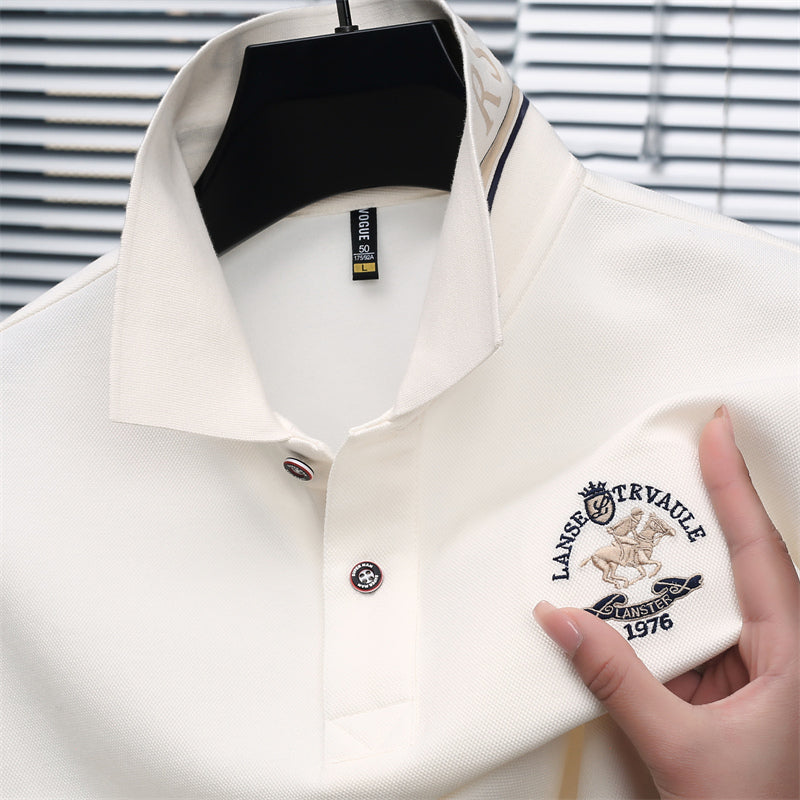 Harbor Luxe Men’s Polo – Signature Trim Edition