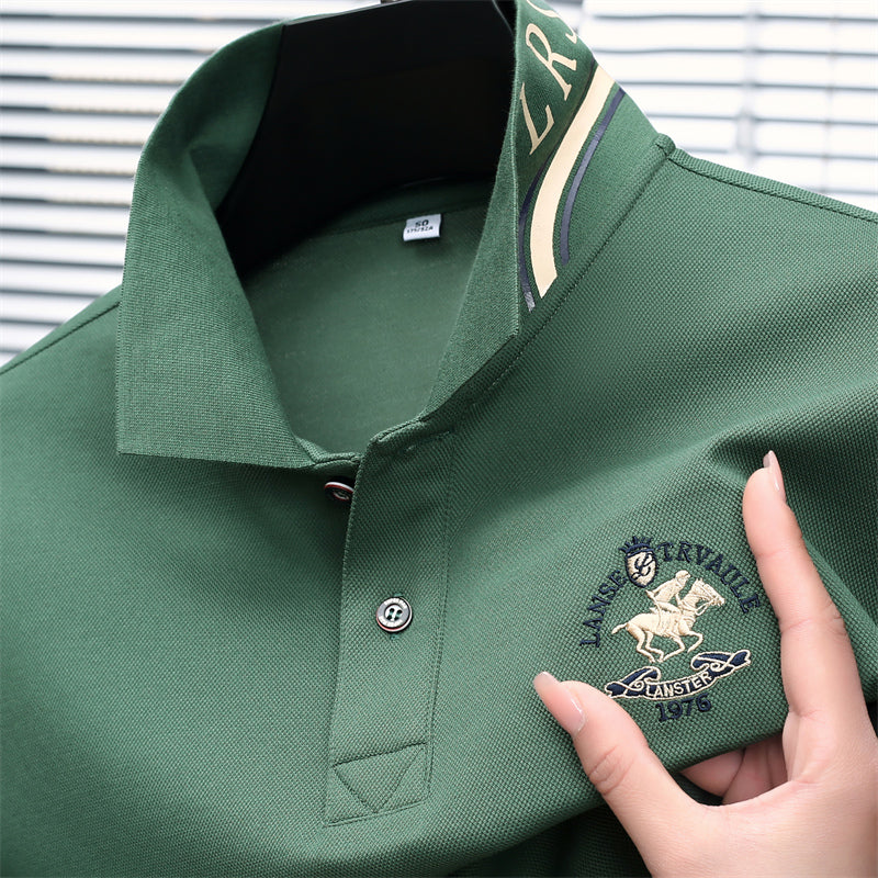 Harbor Luxe Men’s Polo – Signature Trim Edition