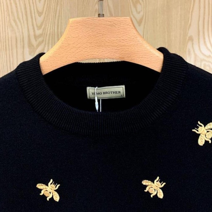 Golden Bee Embroidered Sweatshirt – Luxe Street Edition