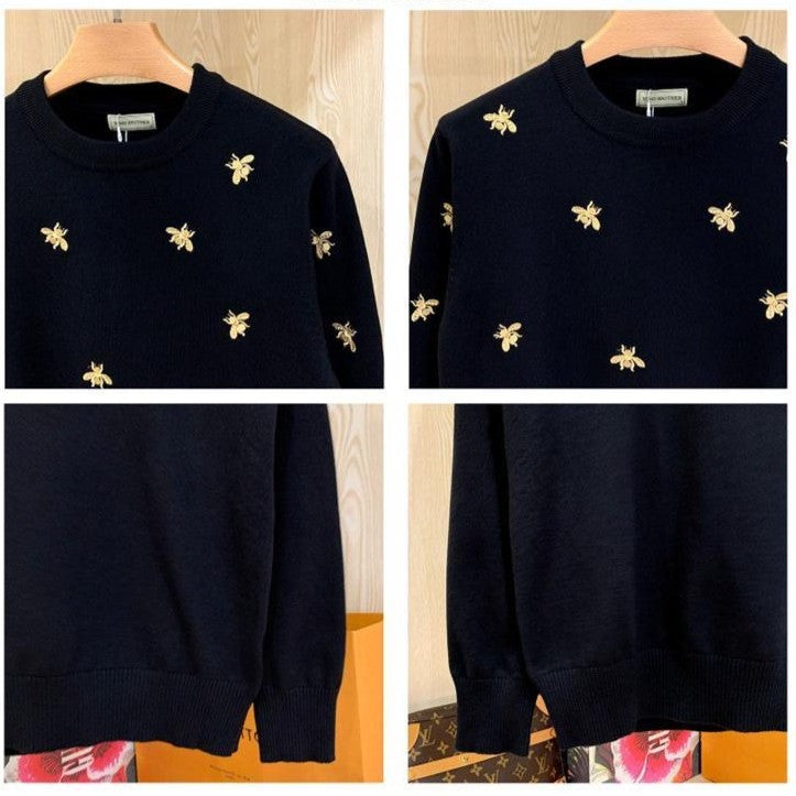 Golden Bee Embroidered Sweatshirt – Luxe Street Edition