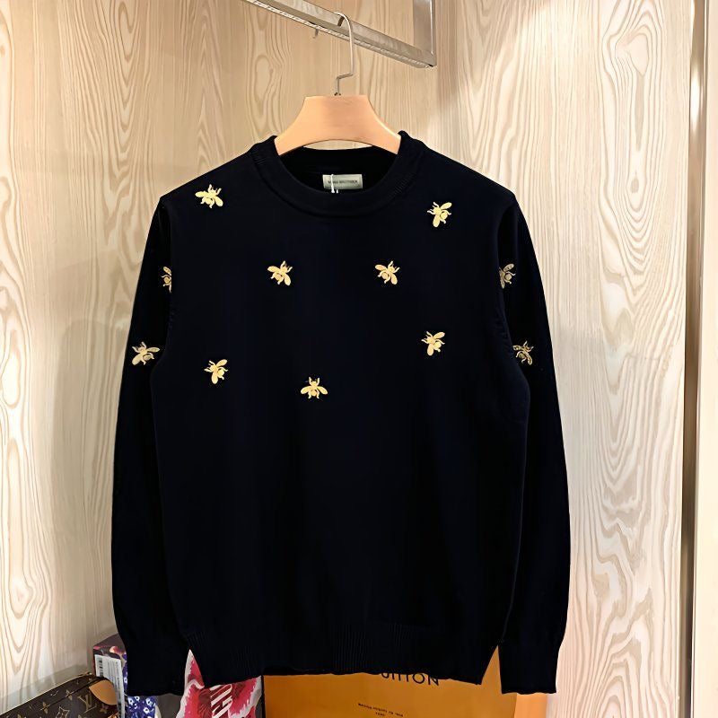 Golden Bee Embroidered Sweatshirt – Luxe Street Edition
