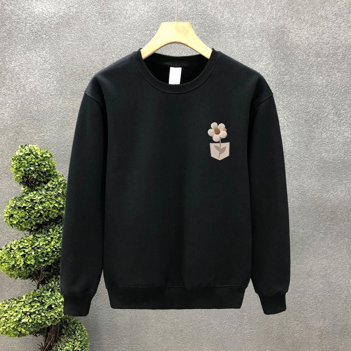 Blossom Pocket Sweatshirt – Minimal Bloom Edition