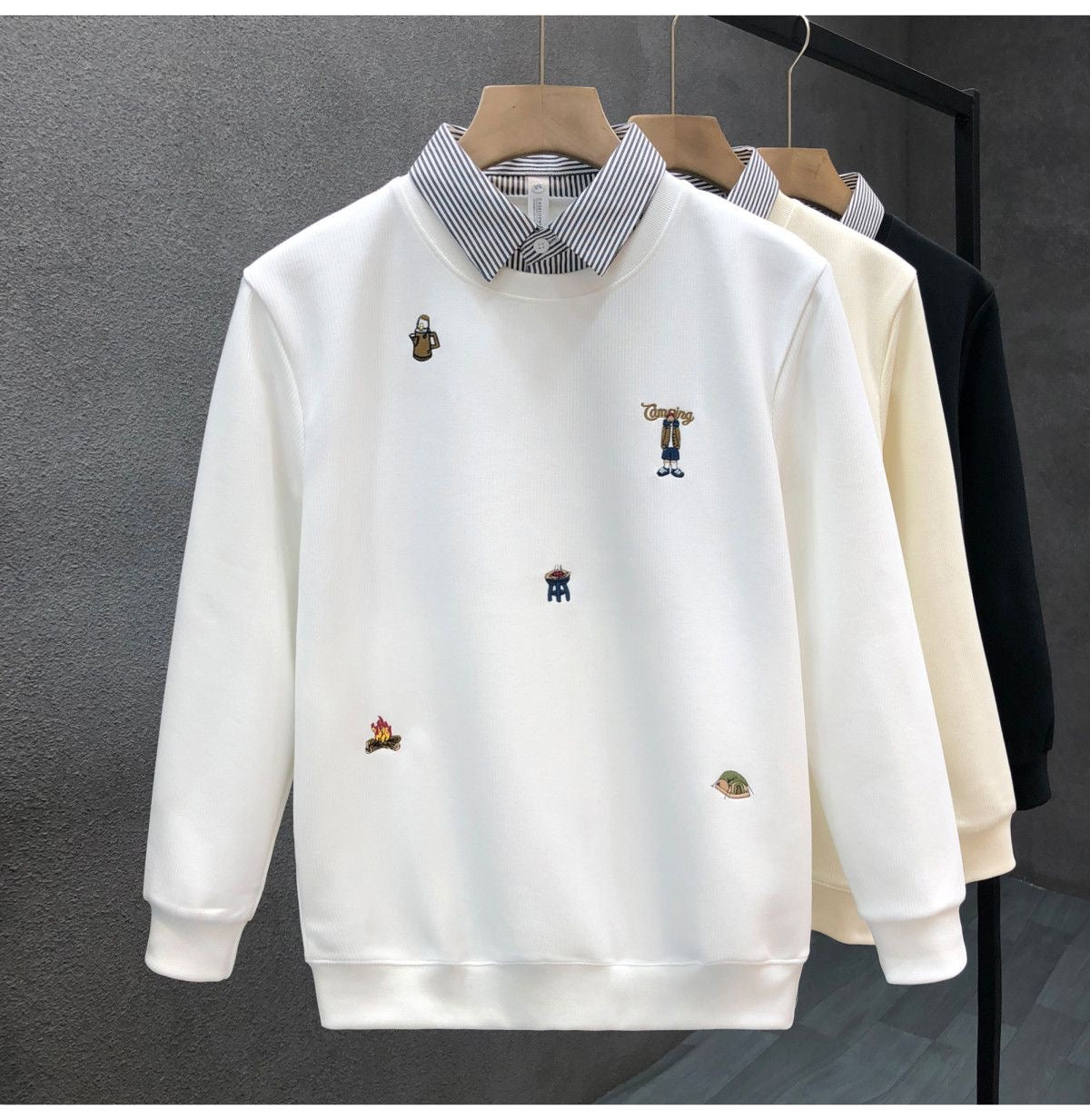 CampVibe Embroidered Sweatshirt – Street Casual Edition