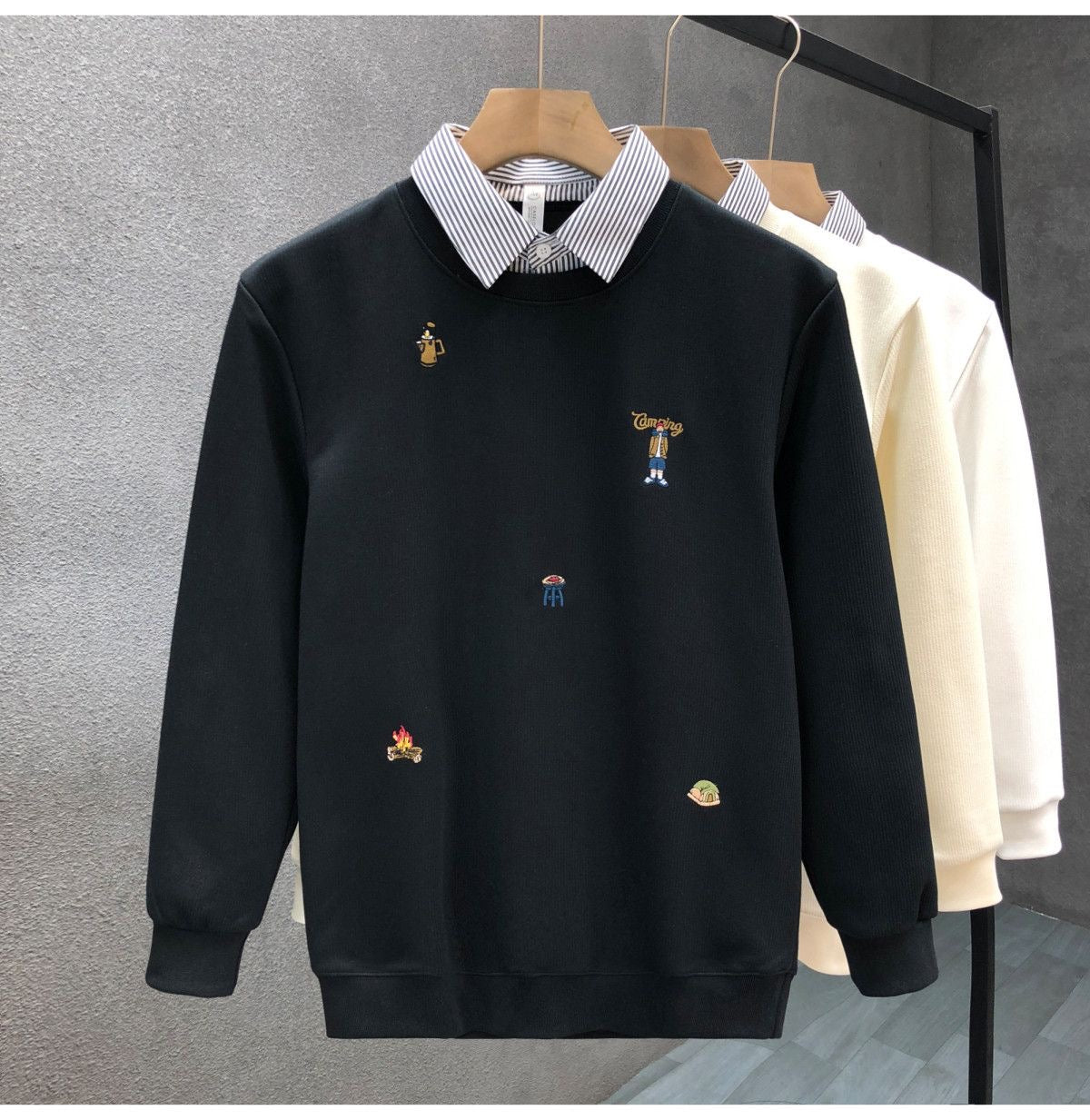 CampVibe Embroidered Sweatshirt – Street Casual Edition