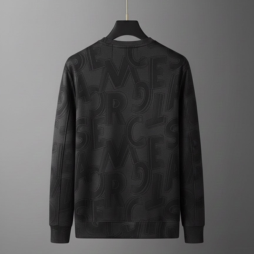 Embossed Pattern Sweatshirt – Classic Fit