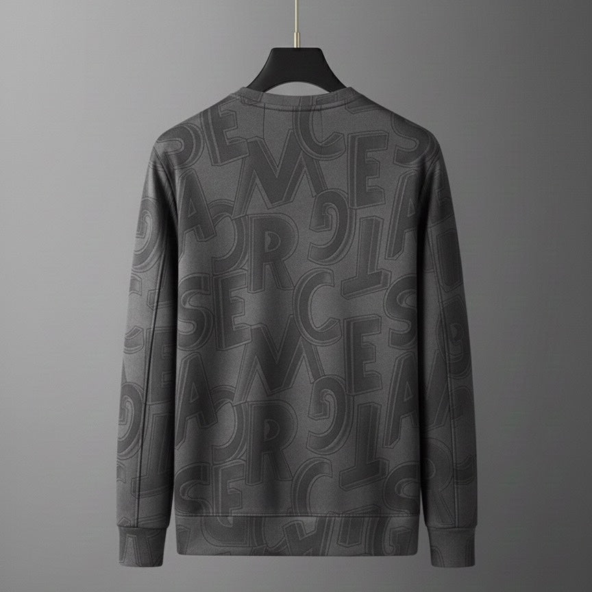 Embossed Pattern Sweatshirt – Classic Fit