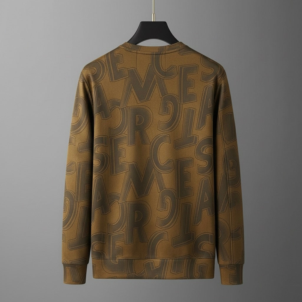 Embossed Pattern Sweatshirt – Classic Fit