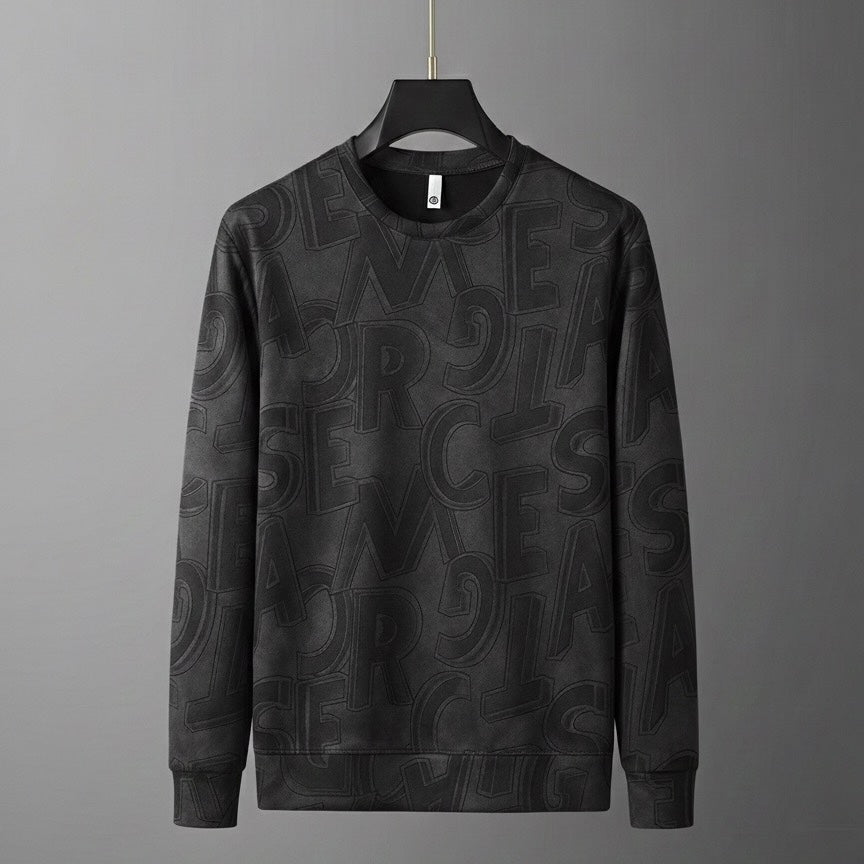 Embossed Pattern Sweatshirt – Classic Fit