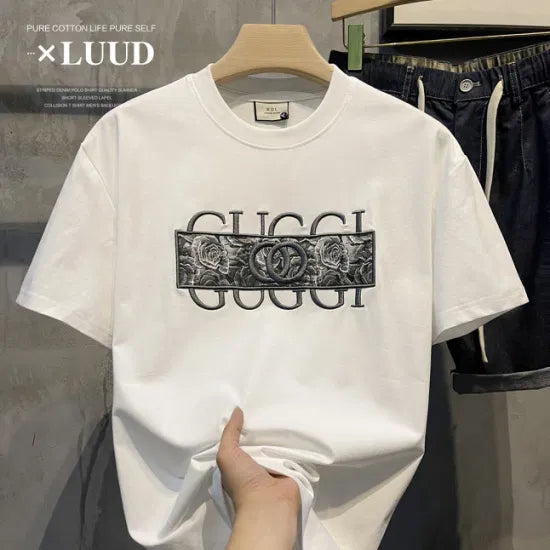 Men’s Designer Embroidered T-Shirt – Premium Import, Ultra-Soft Fabric