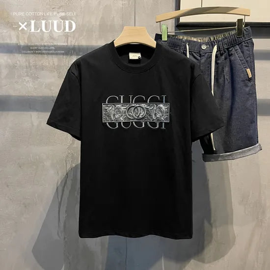 Men’s Designer Embroidered T-Shirt – Premium Import, Ultra-Soft Fabric