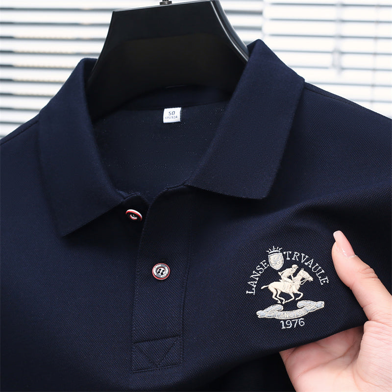 Harbor Luxe Men’s Polo – Signature Trim Edition