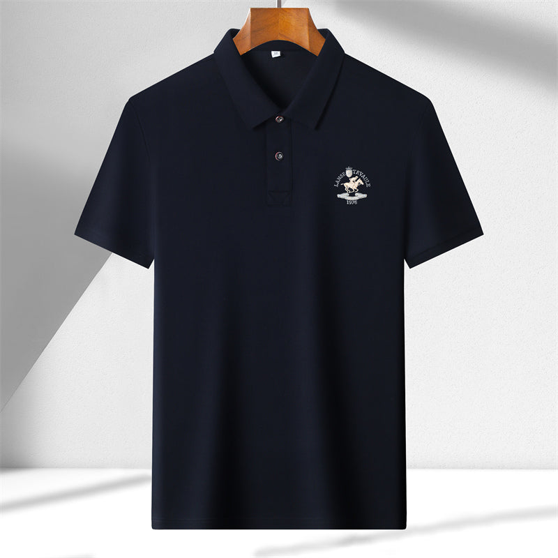 Harbor Luxe Men’s Polo – Signature Trim Edition