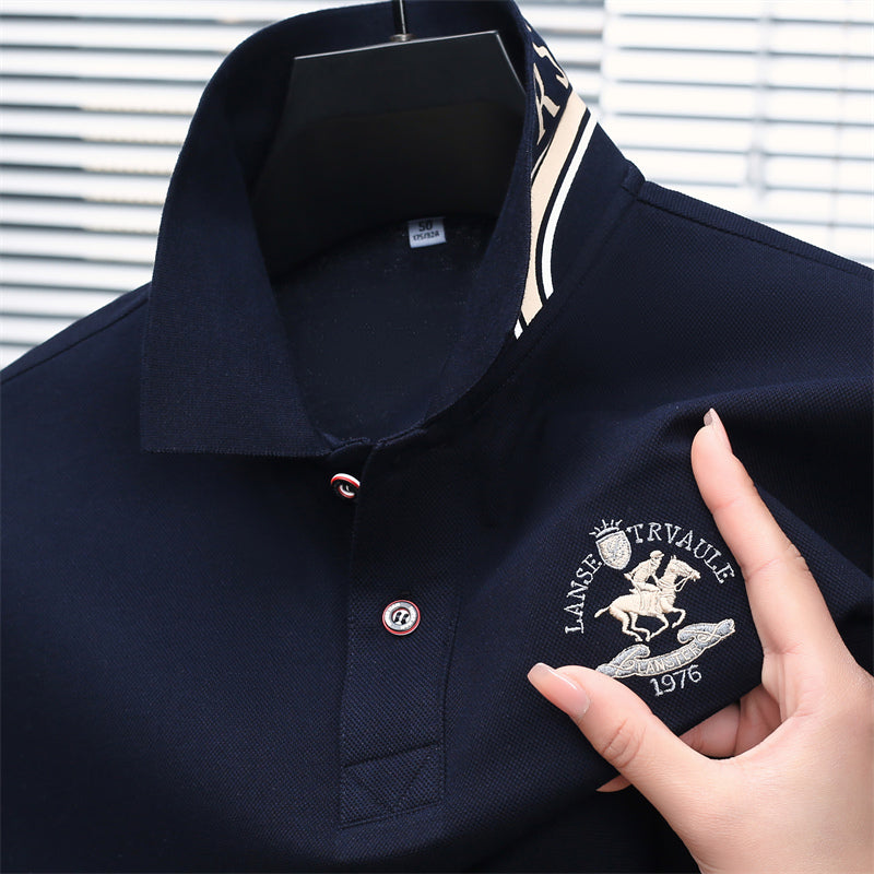 Harbor Luxe Men’s Polo – Signature Trim Edition