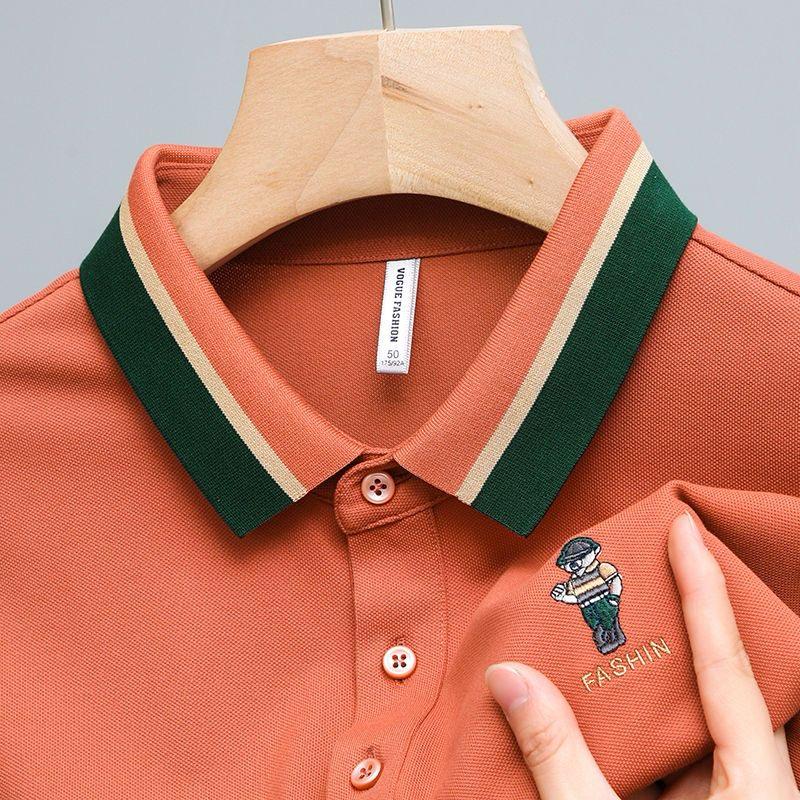 Chic Embroidered Polo T-Shirt for Men