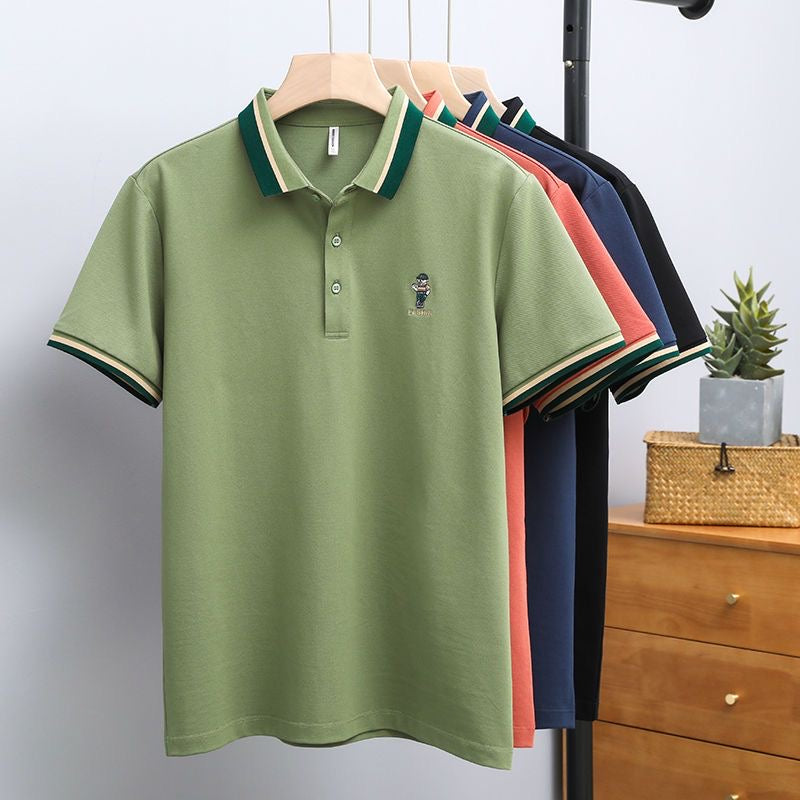 Chic Embroidered Polo T-Shirt for Men