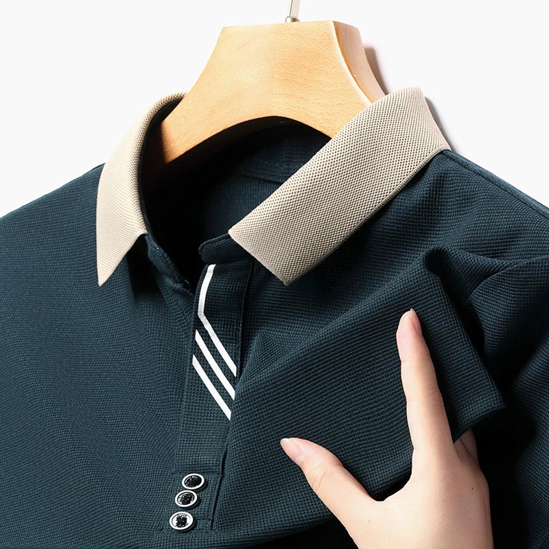 Premium Contrast Collar Polo T Shirt For Men
