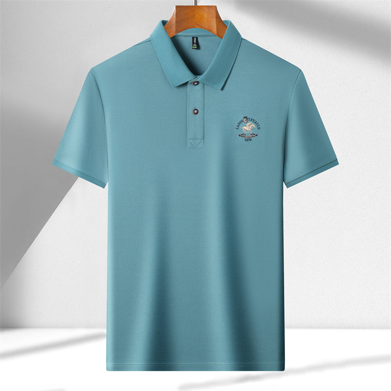 Harbor Luxe Men’s Polo – Signature Trim Edition