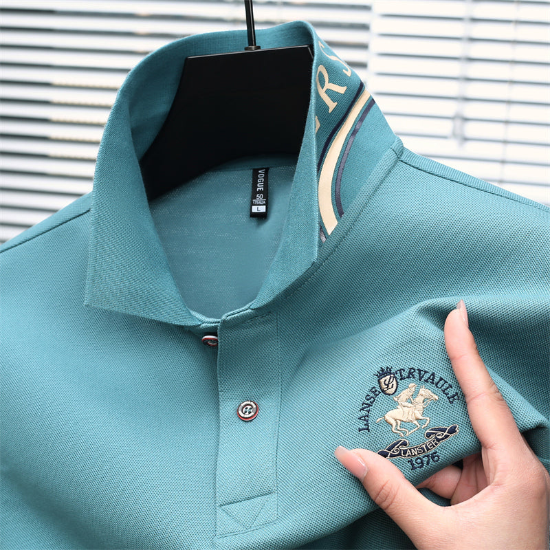 Harbor Luxe Men’s Polo – Signature Trim Edition