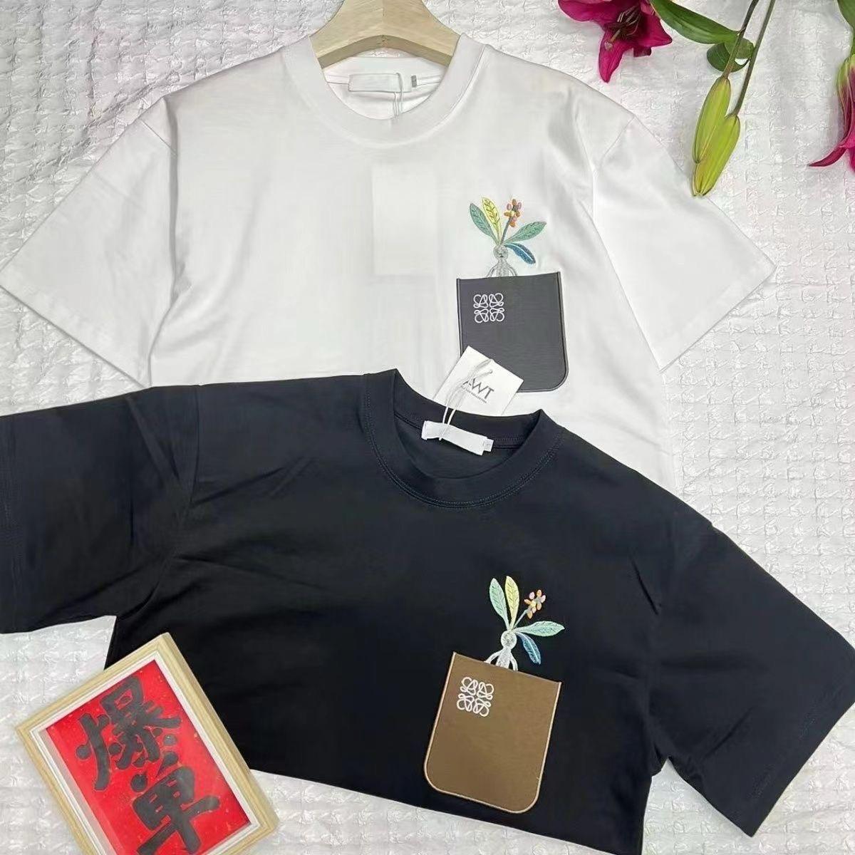 Trendy Embroidered Men’s Oversized T-Shirt– Round Neck, Pocket Design