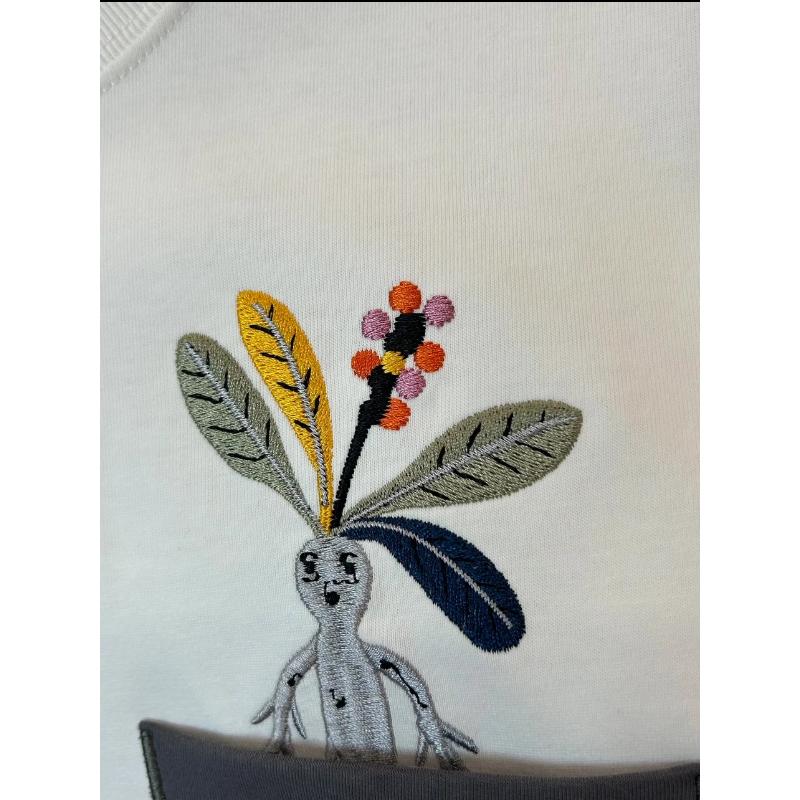 Trendy Embroidered Men’s Oversized T-Shirt– Round Neck, Pocket Design