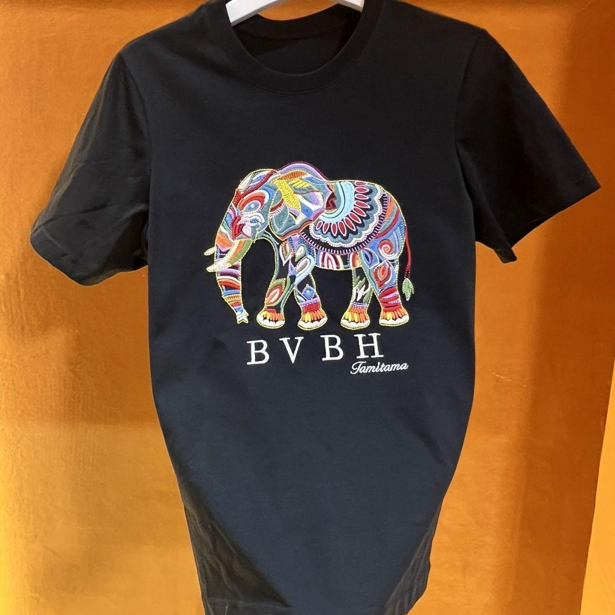 Premium Elephant Embroidered T-Shirt – Imported Cotton, Round Neck