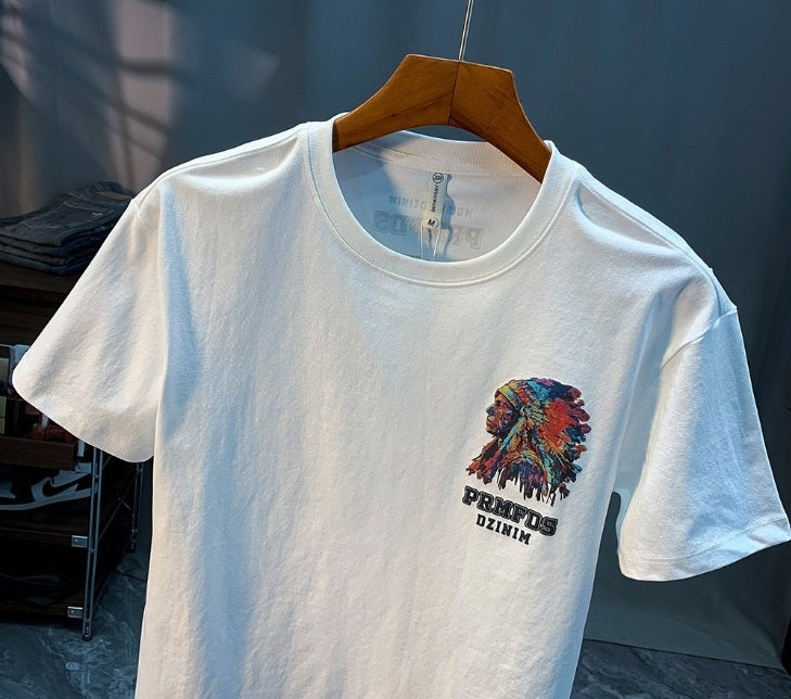 Men's Oversized Tribal Graphic T-Shirt