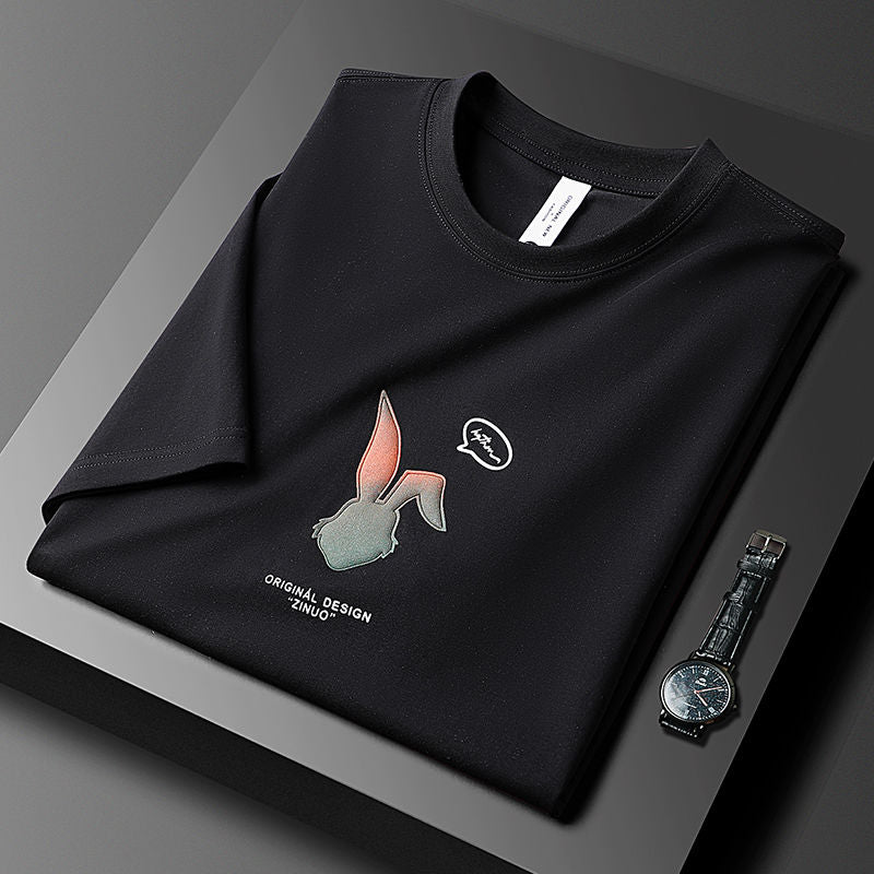Stylish Rabbit Graphic – Minimal Design Tee for Men