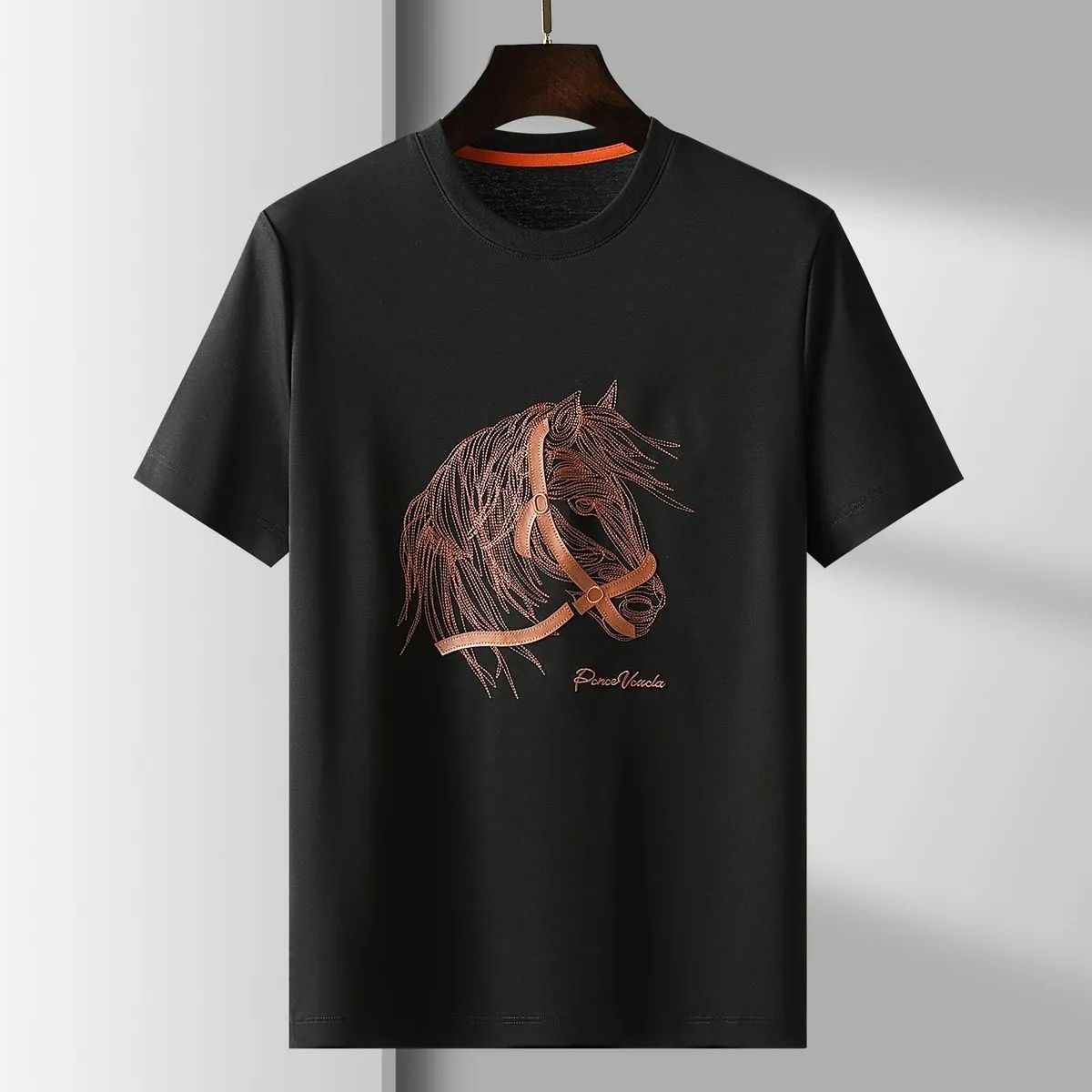 Stylish Leather Horse Tee for Modern Men