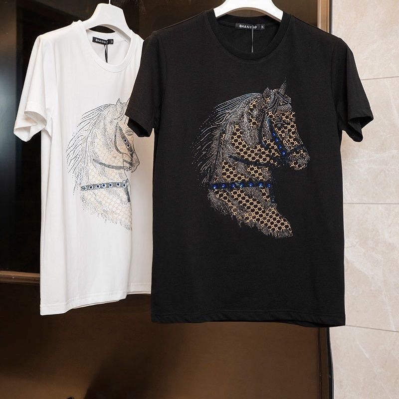 Diamond Horse Tee – Oversized Fit for Men