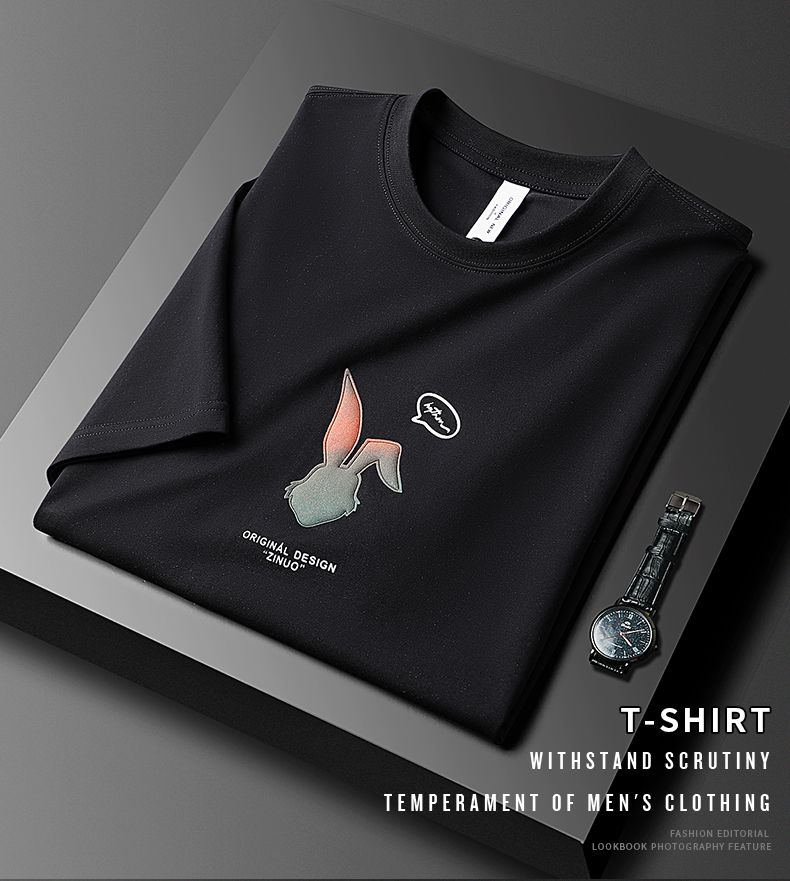 Stylish Rabbit Graphic – Minimal Design Tee for Men