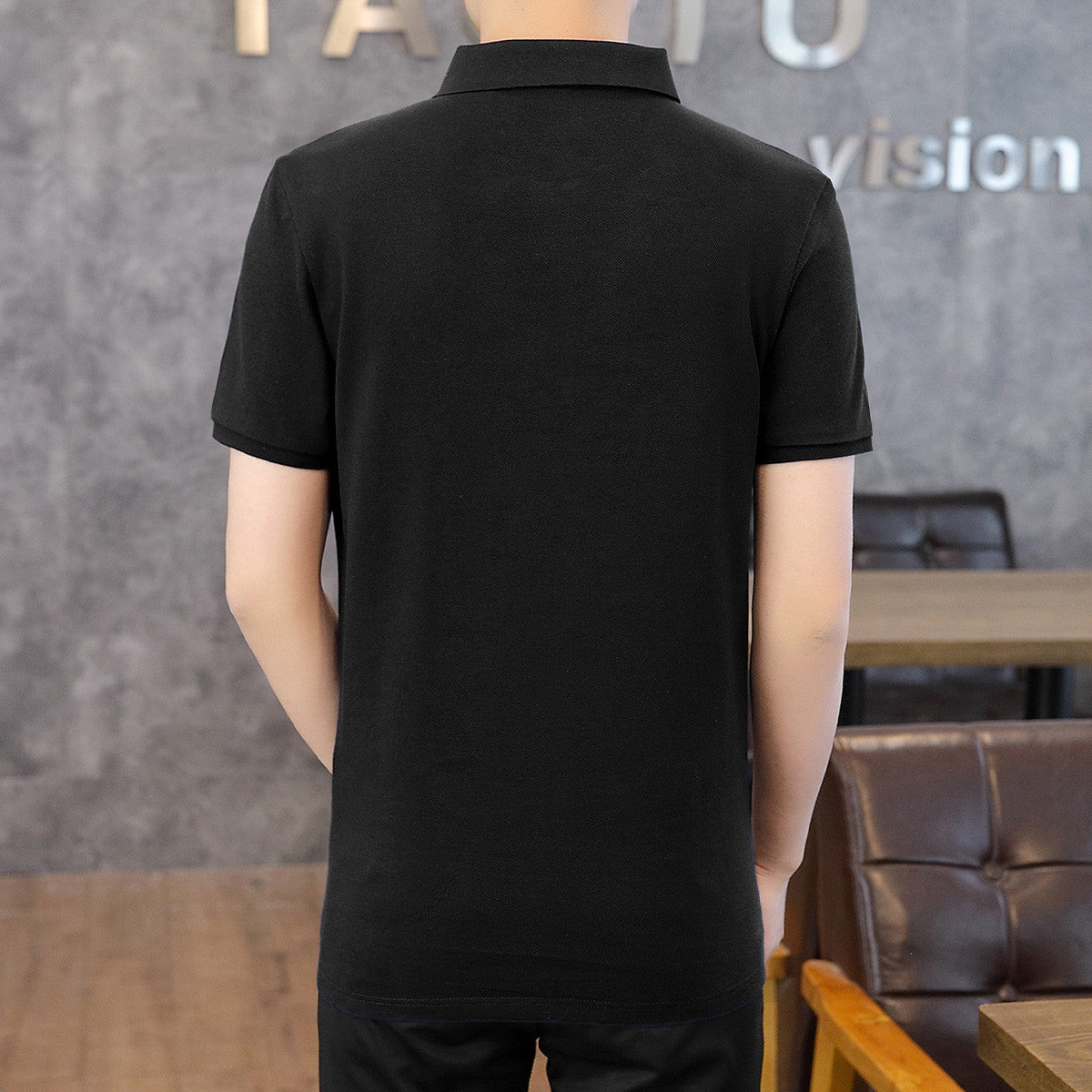 Premium Embroidered Collar Neck T-Shirt for Men