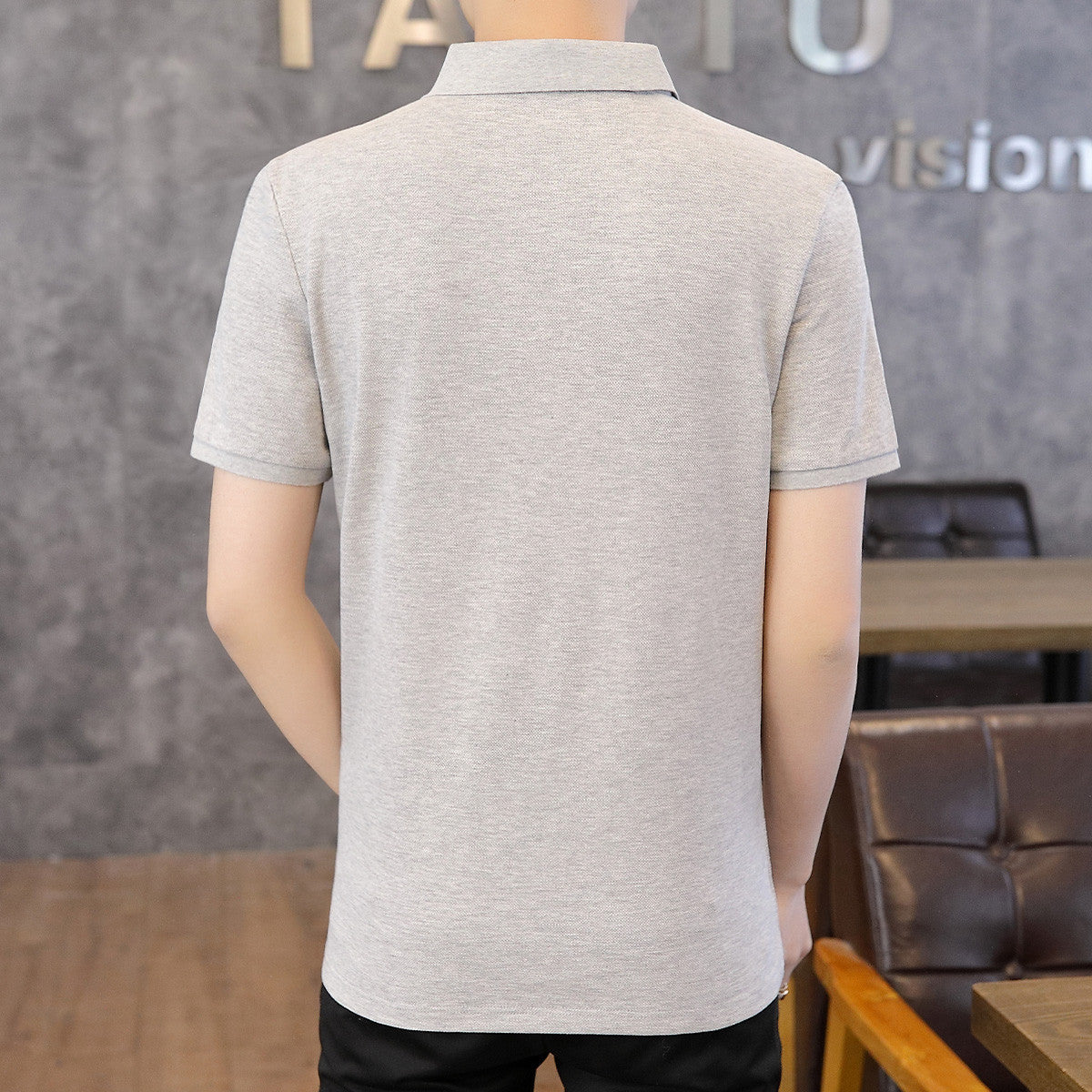Premium Embroidered Collar Neck T-Shirt for Men