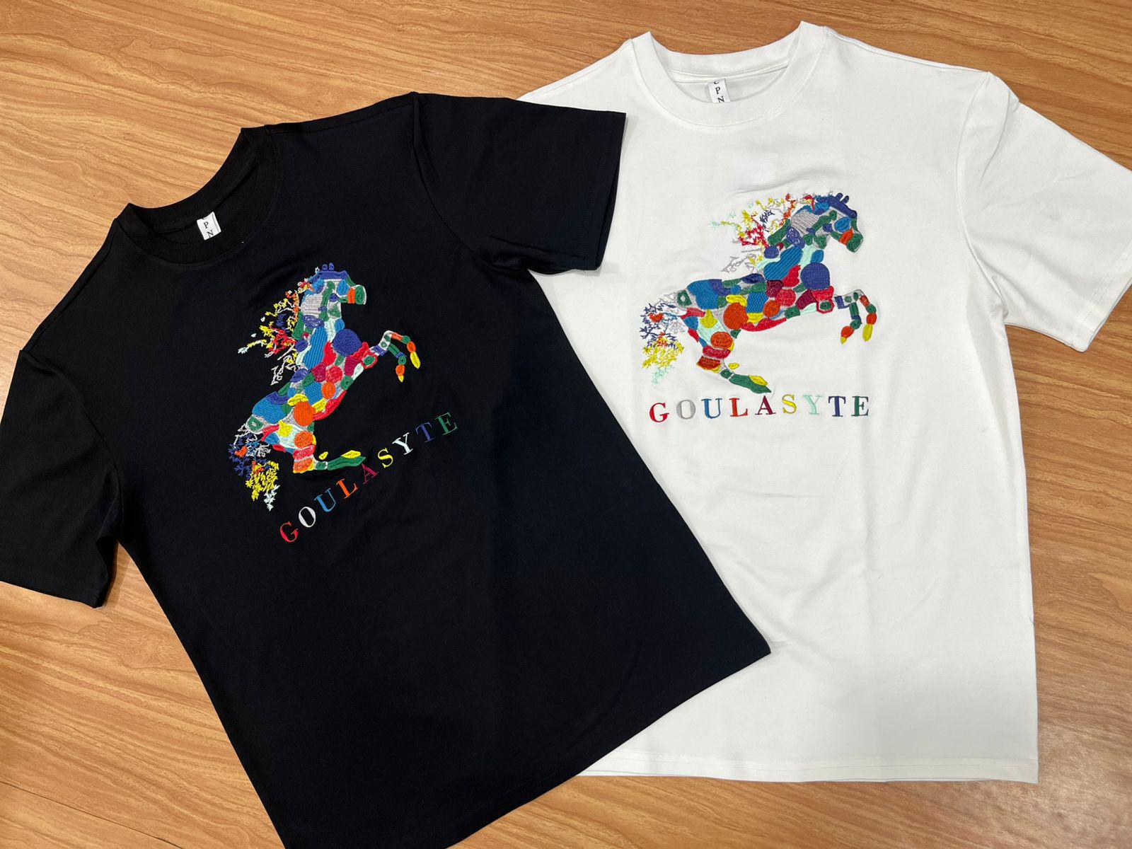 Goula Horse Tee – Premium Embroidered Design for Men