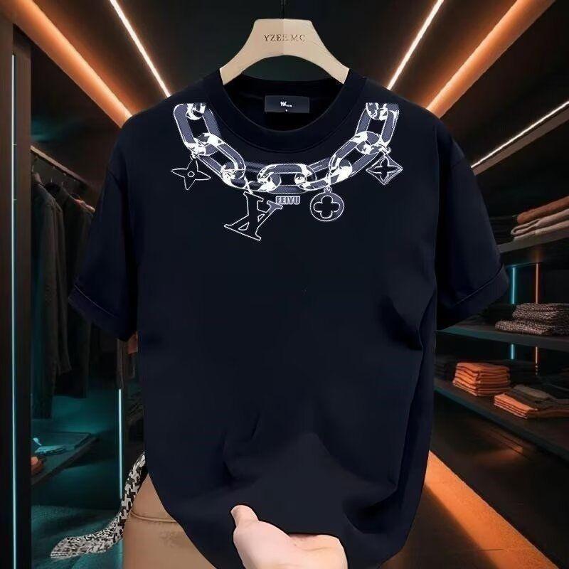 Chain DTF Print Tee – Oversized Fit for Men